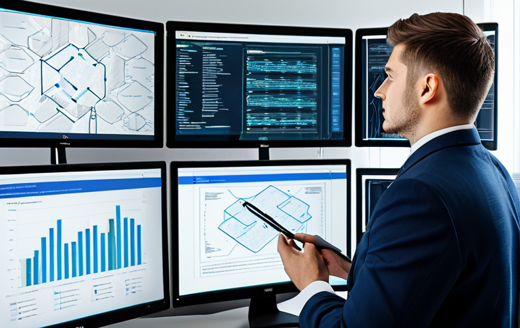 Cloud Security Architecture**
"A professional network security engineer, fully clothed in a modest, modern office setting, reviewing a cloud security architecture diagram on a large monitor, appropriate attire, safe for work, perfect anatomy, correct proportions, well-formed hands, professional, cybersecurity concept, firewall illustration, data protection, network security, high quality."
**