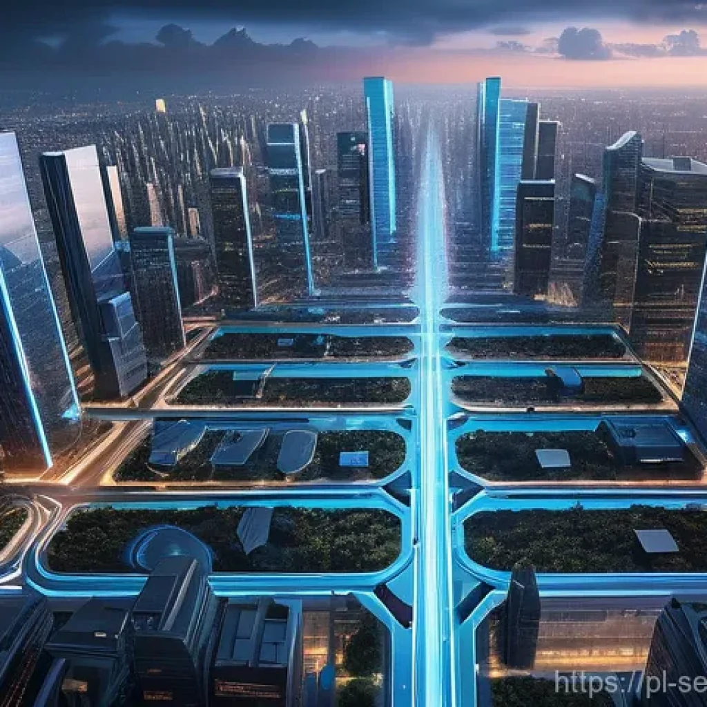 클라우드 보안 아키텍처에서의 멀티클라우드 전략 - **Prompt 1: Multicloud Strategic Resilience**
"A stunning, expansive aerial view of a futuristic...