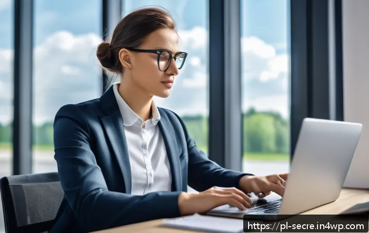 클라우드 보안 아키텍처에서의 정보 유출 방지 - A modern office setting in Warsaw with a professional IT security specialist configuring multi-facto...