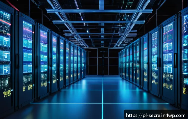 클라우드 보안 아키텍처에서의 컨테이너 보안 - A detailed, high-tech visualization of Kubernetes network segmentation showing multiple isolated nam...